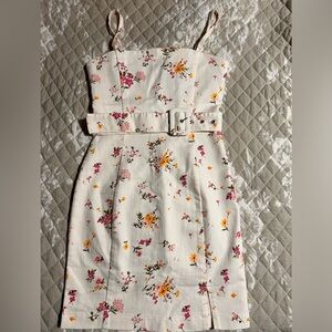 NWT - Floral Summer Belted Dress - Small